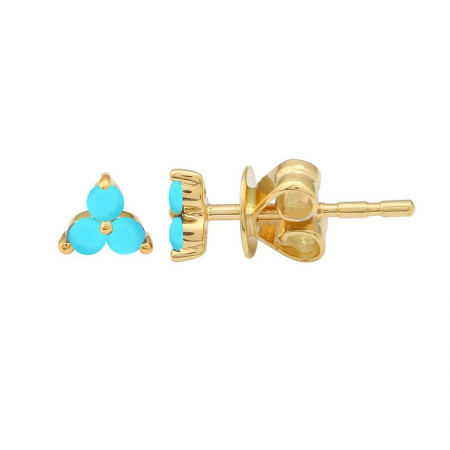 Turquoise Trio Studs
