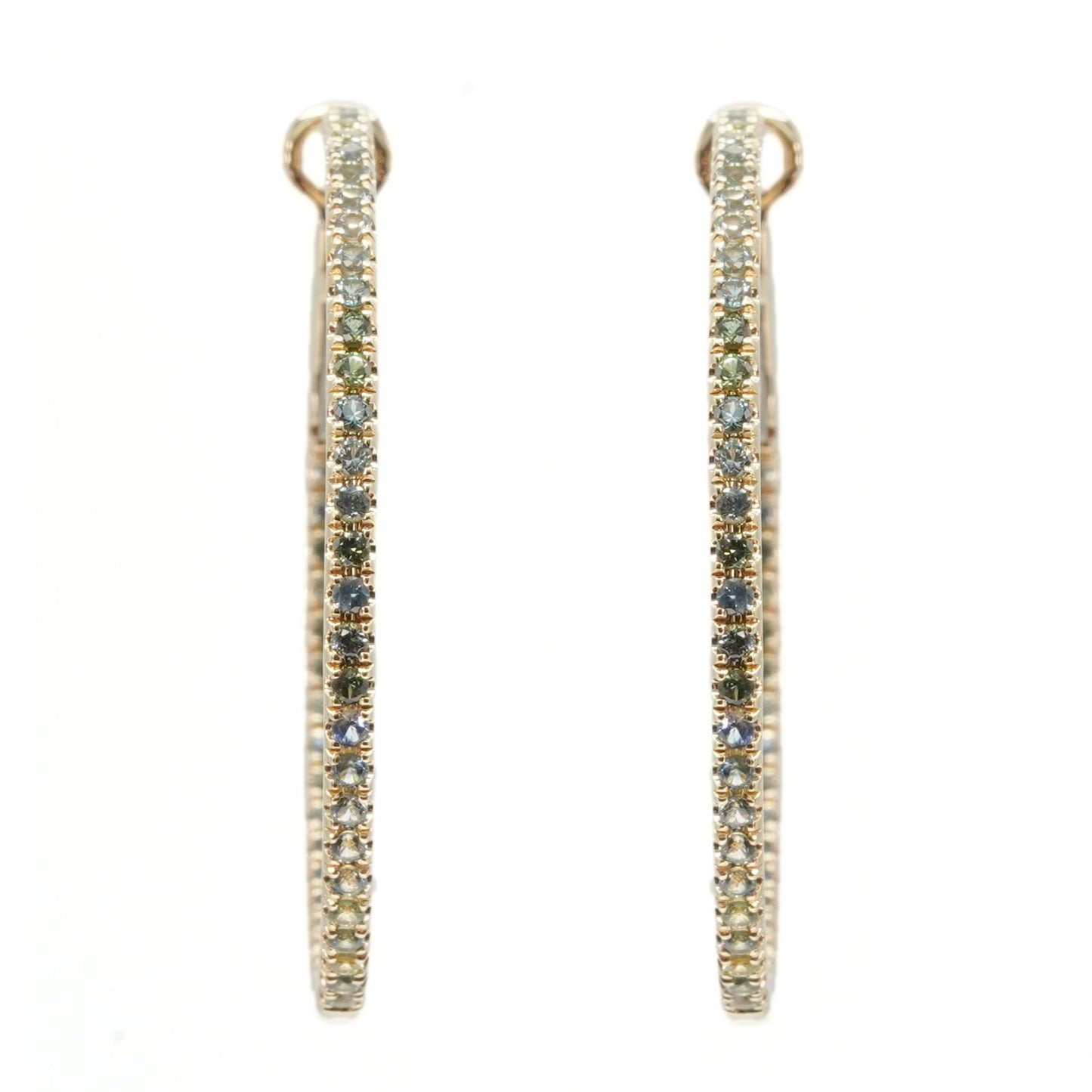 Montana Sapphire Hoops - Yellow