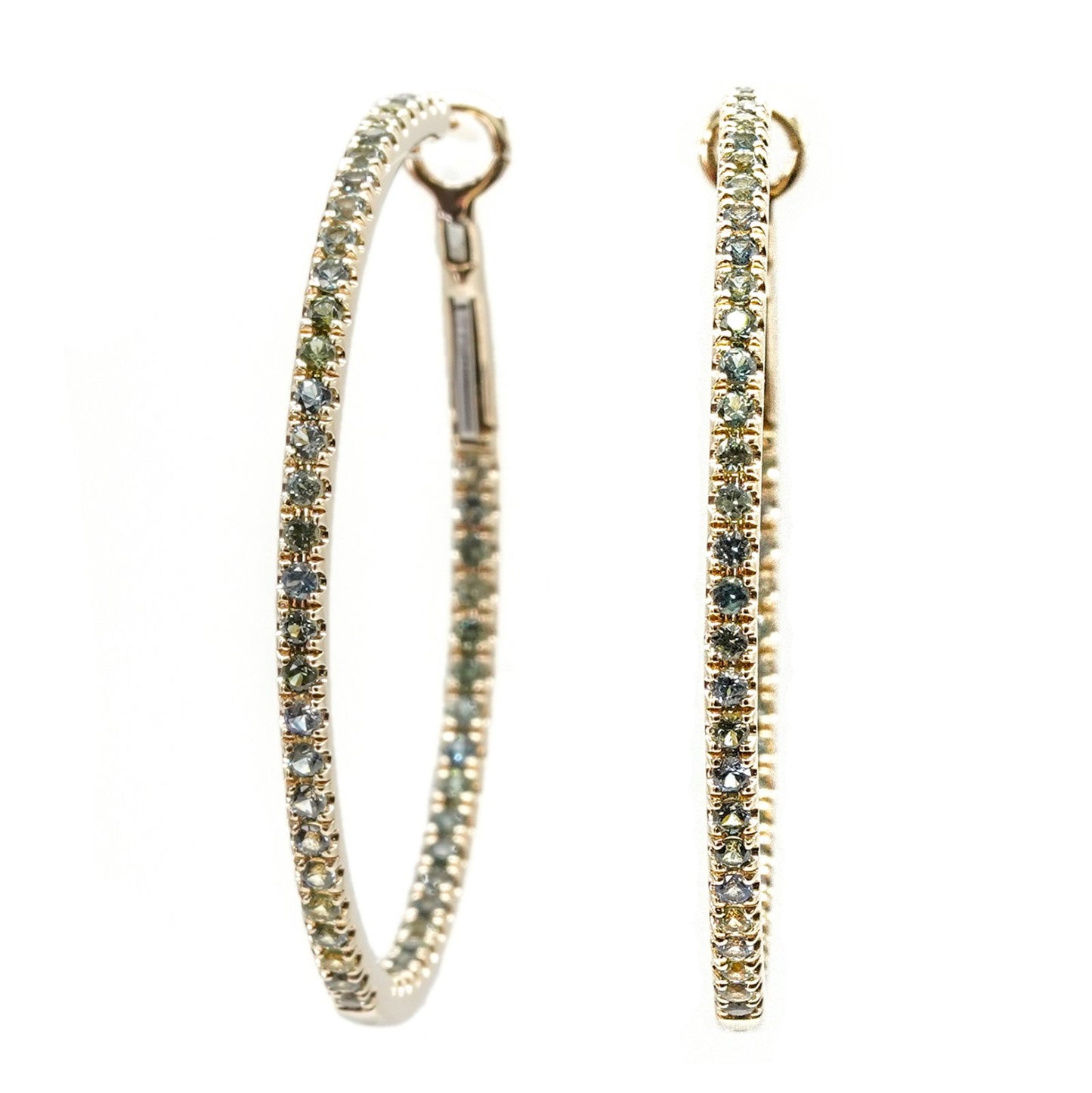 Montana Sapphire Hoops - Yellow