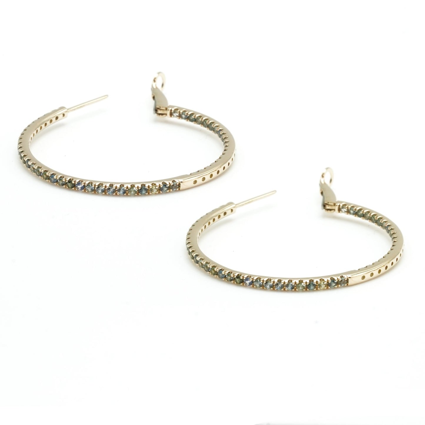 Montana Sapphire Hoops - Yellow