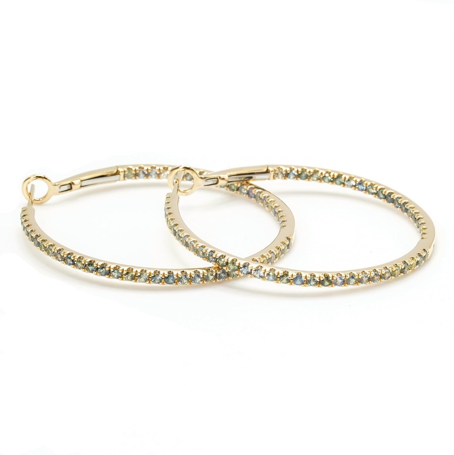 Montana Sapphire Hoops - Yellow