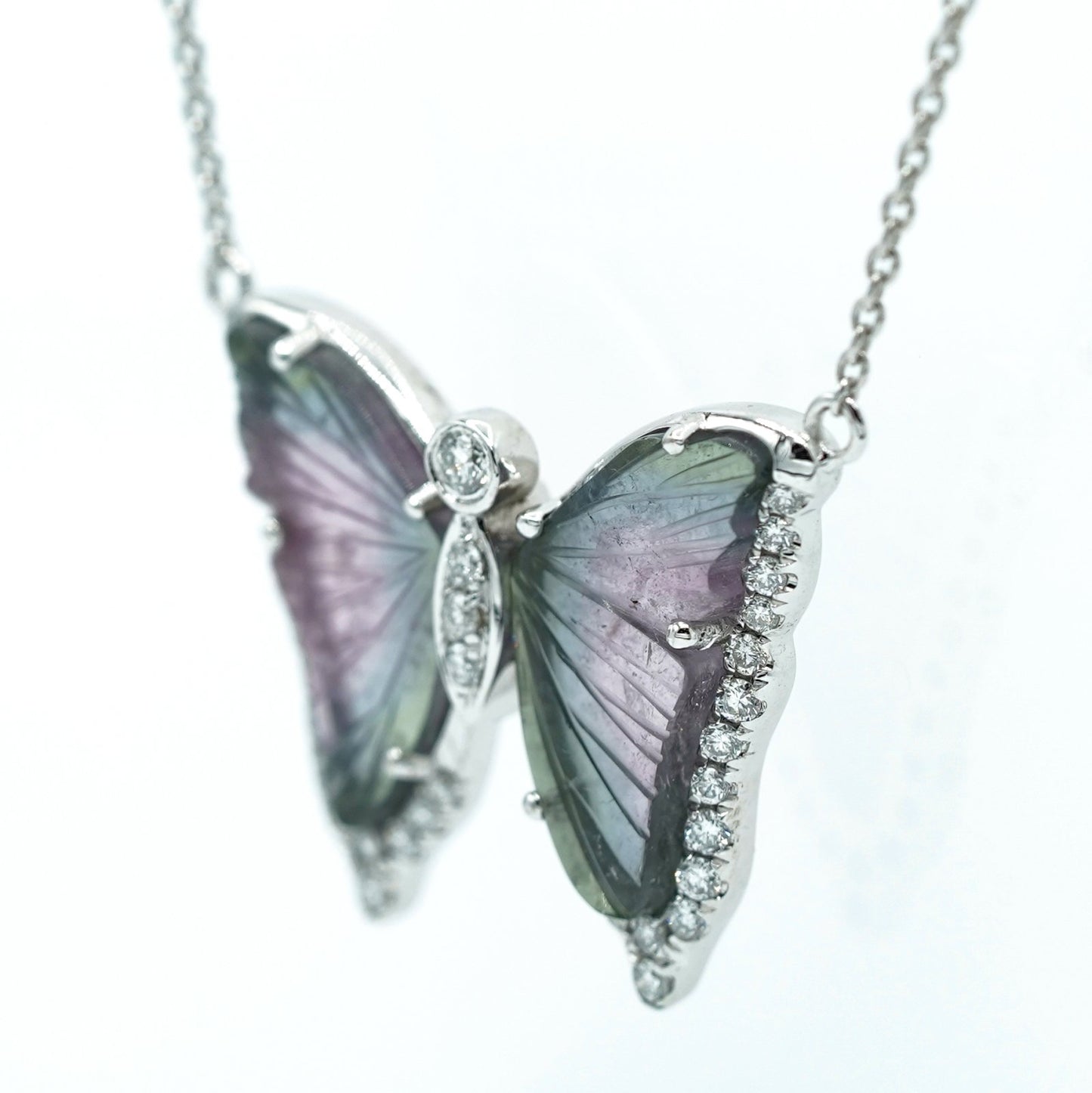 Tourmaline Butterfly Necklace