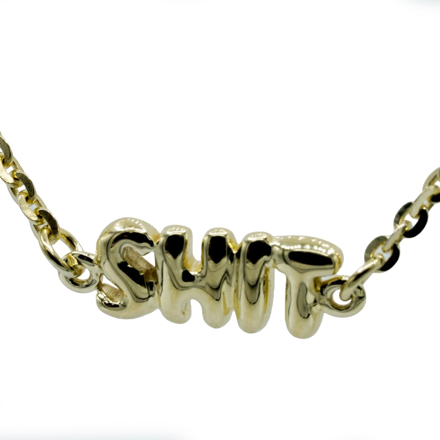 Puffy letter bracelet
