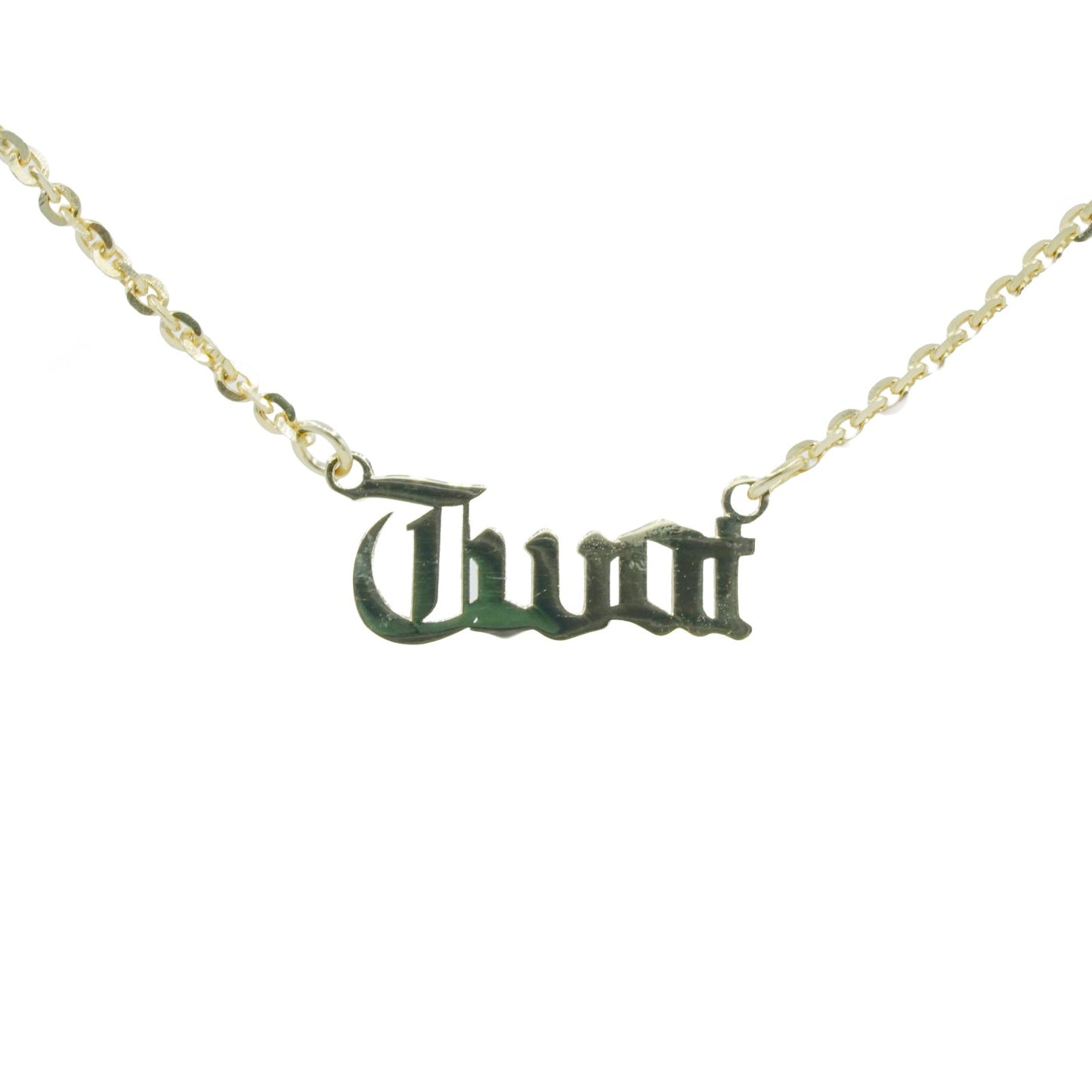 Gothic 'tw/at' necklace