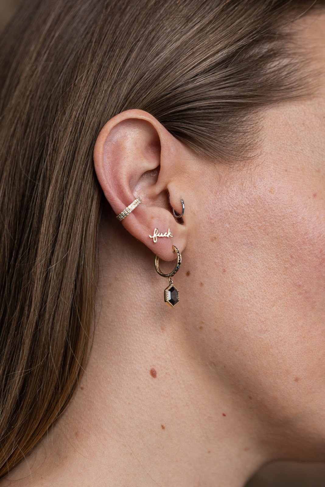 Double Row Diamond Ear Cuff