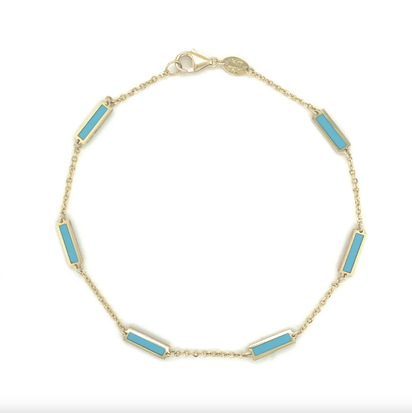 Turquoise Station Chain Bracelet