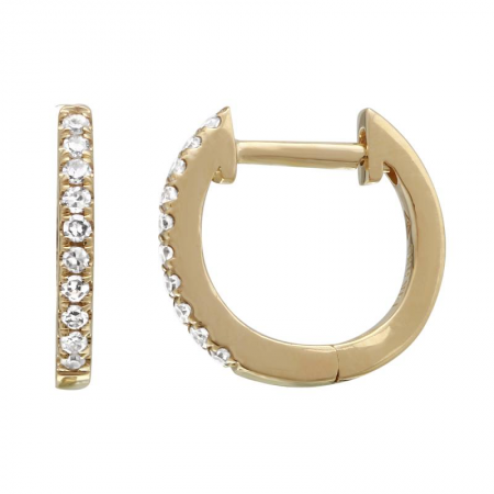 11mm Huggies - Yellow Gold