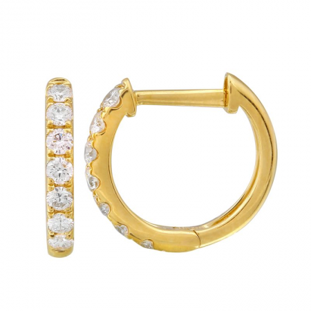 12mm Huggies - Yellow Gold