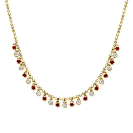 Ruby Fringe Necklace