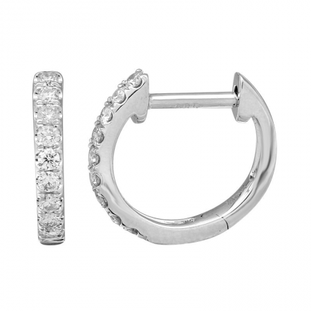 12mm Huggies - White Gold