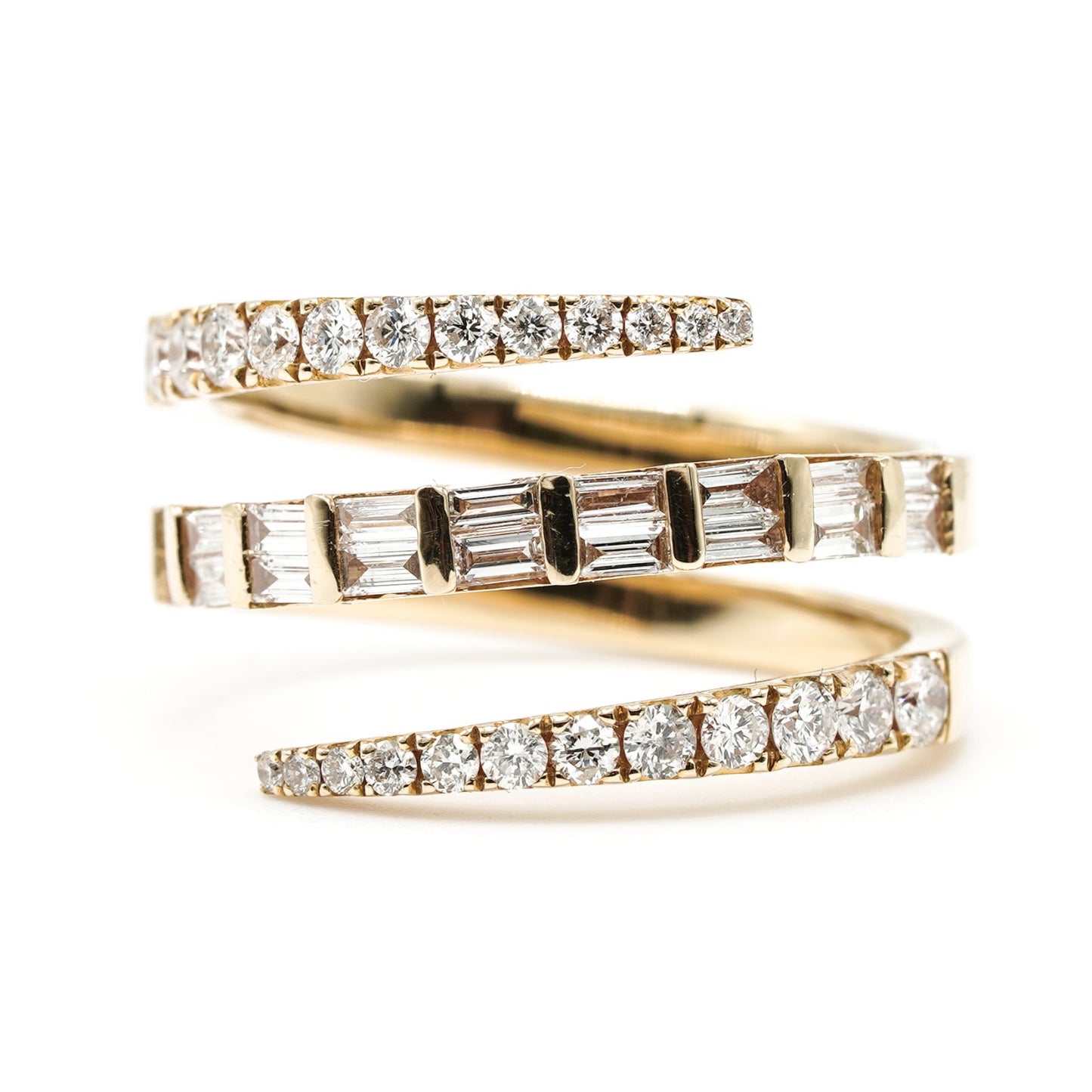 Baguette 3-Row Ring