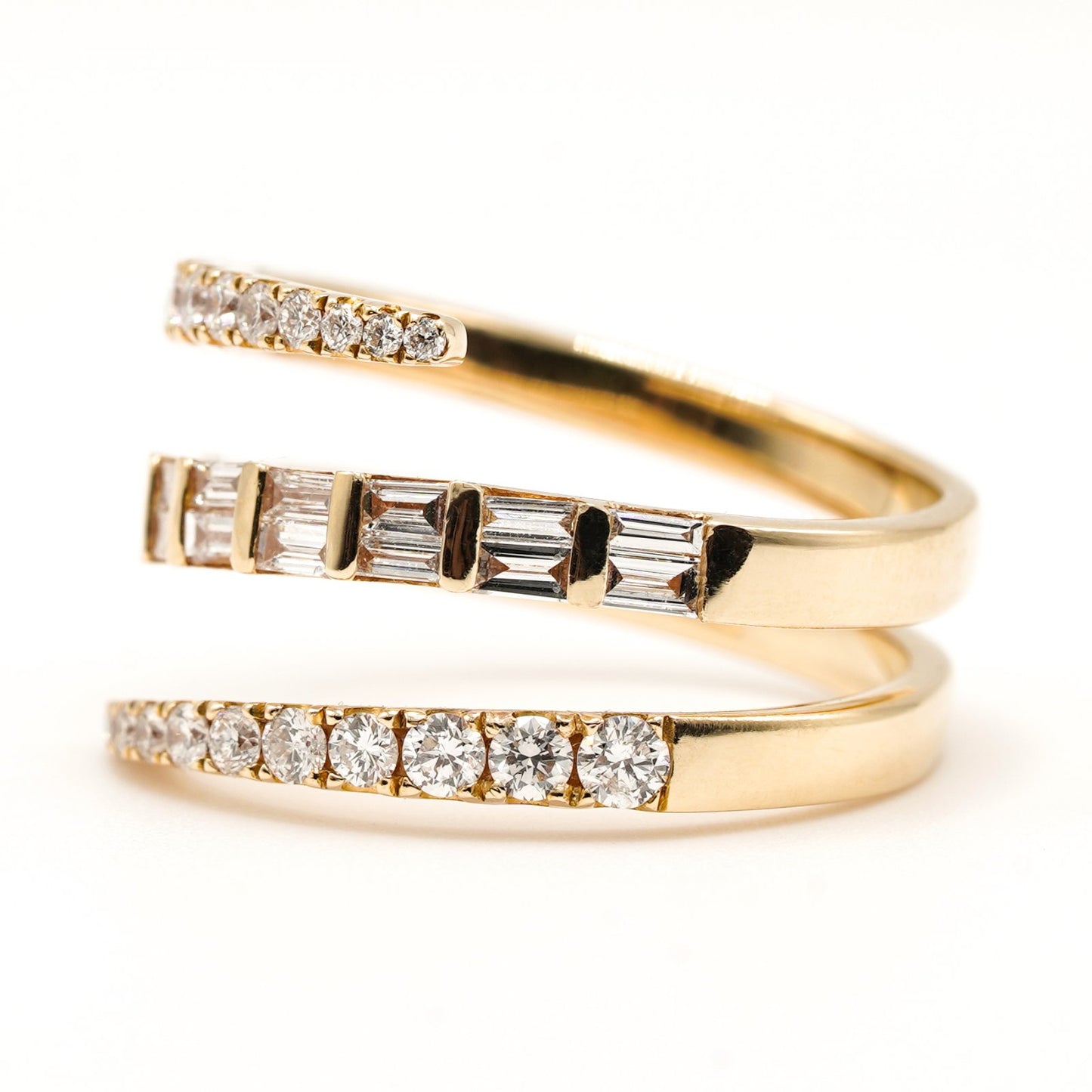 Baguette 3-Row Ring