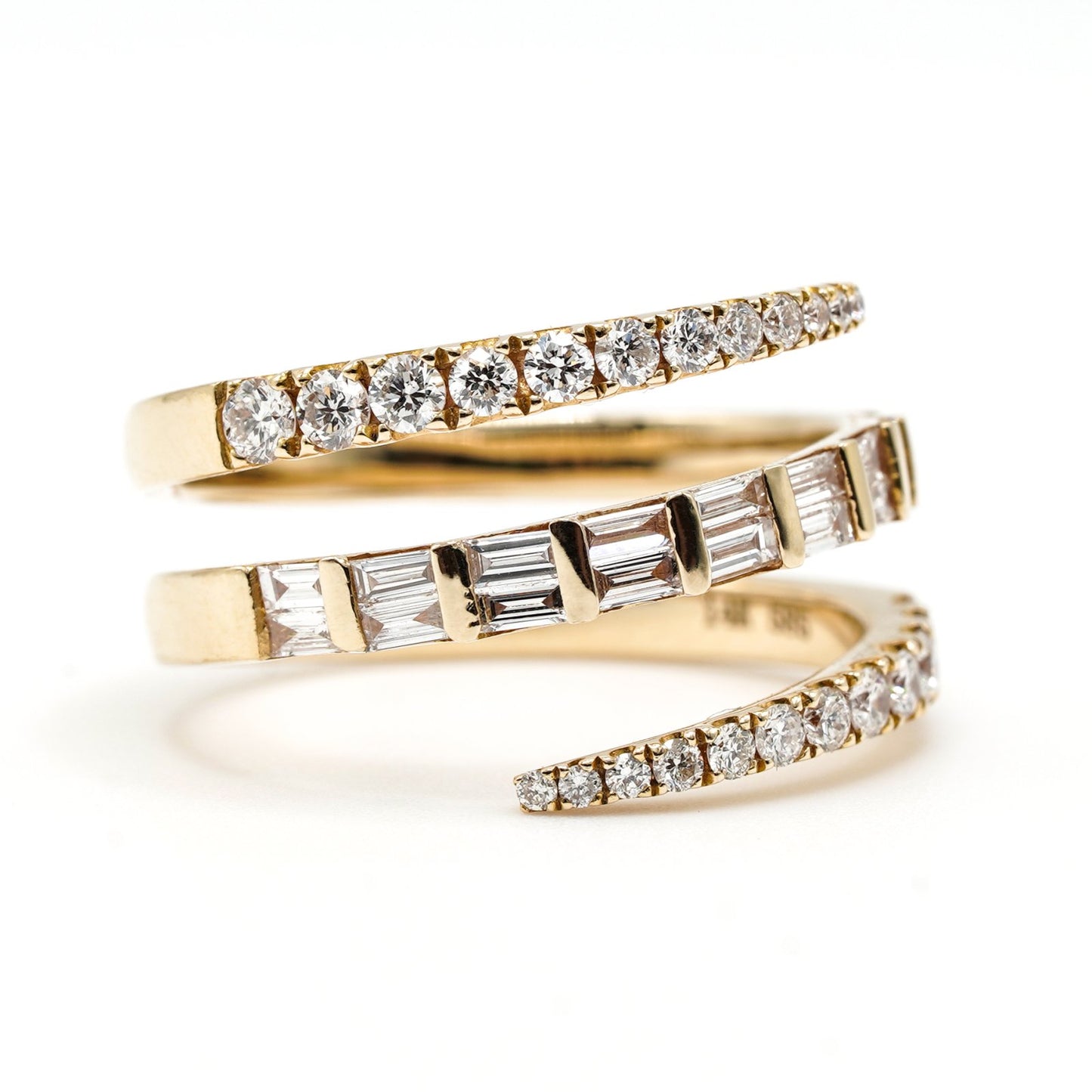 Baguette 3-Row Ring