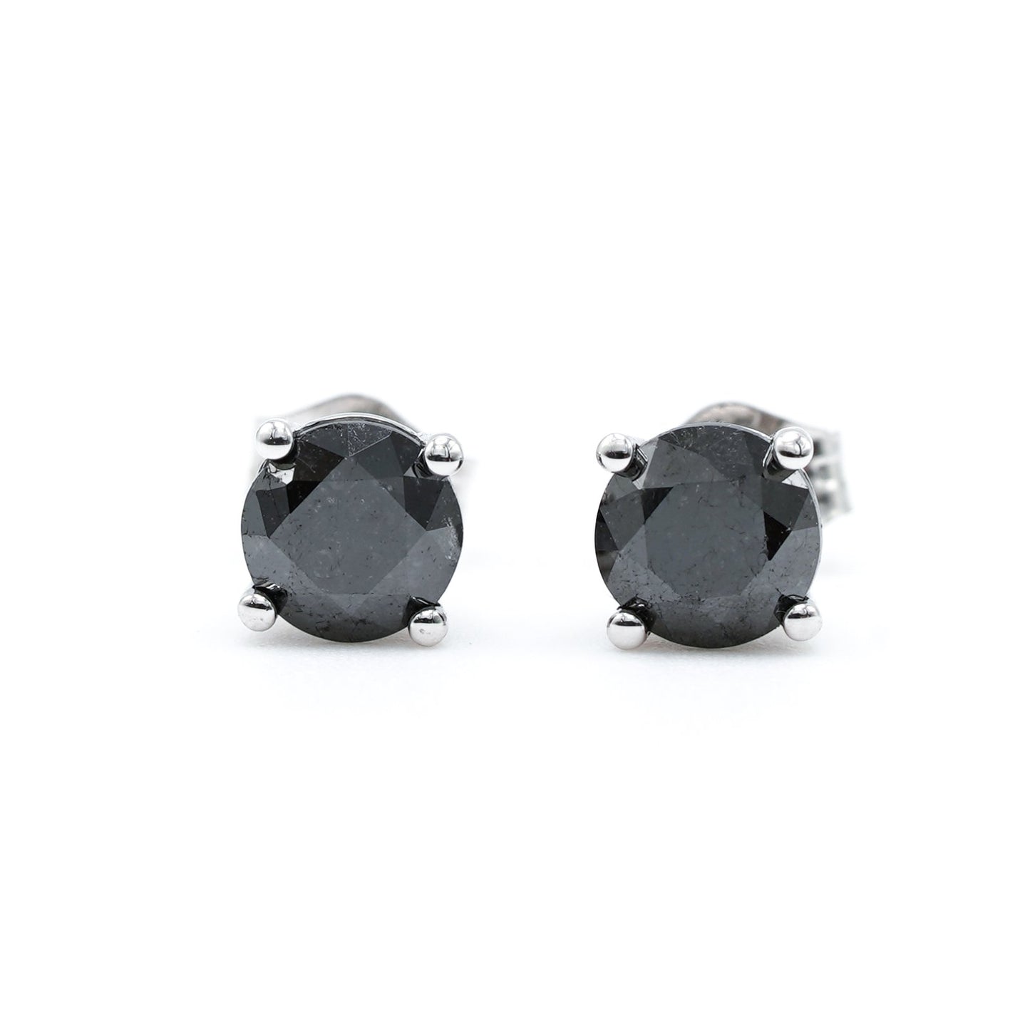 1 Carat Black Diamond Studs