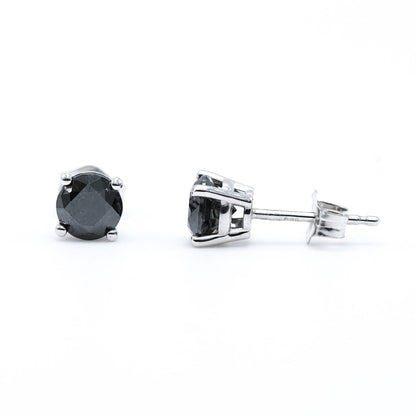 1 Carat Black Diamond Studs