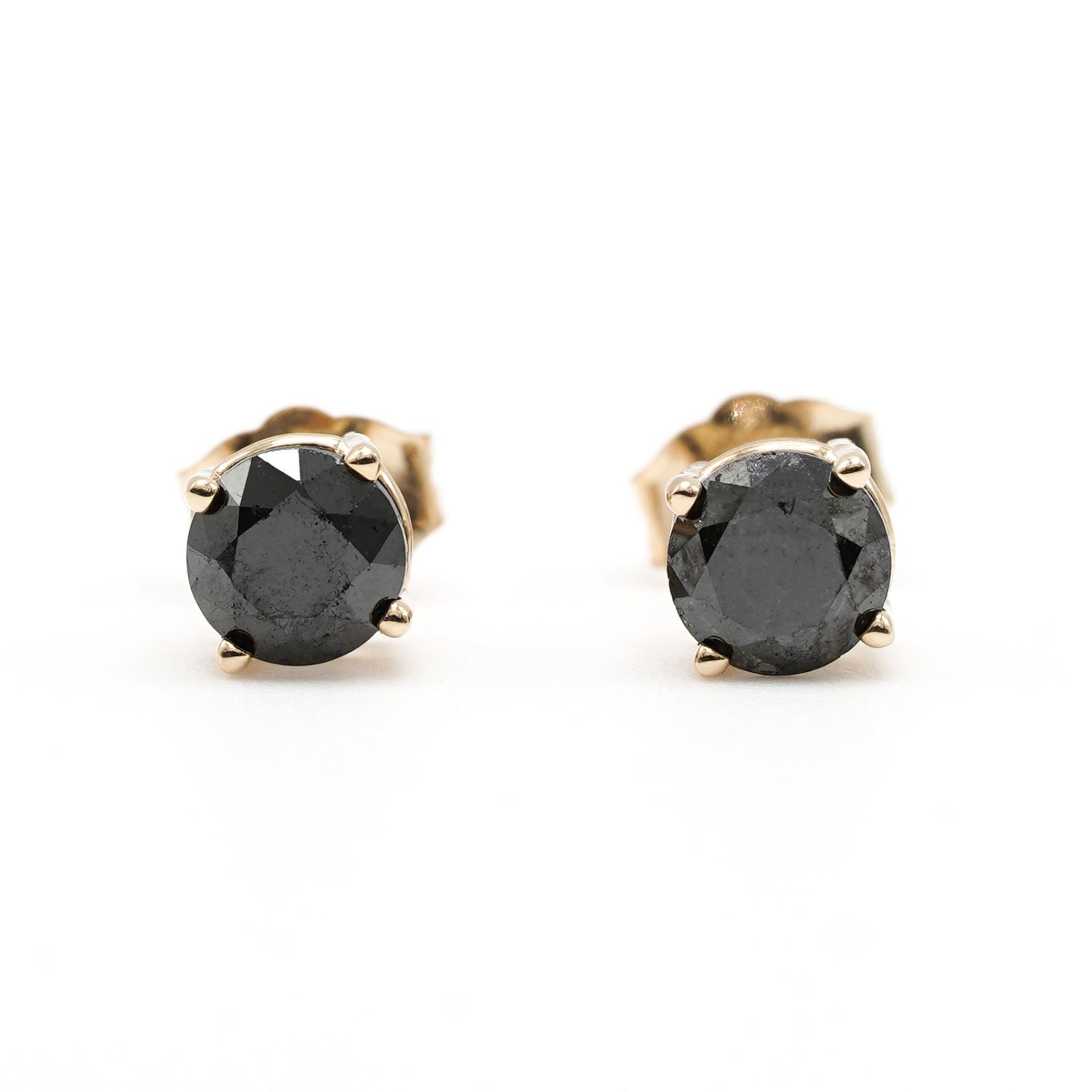 1 Carat Black Diamond Studs