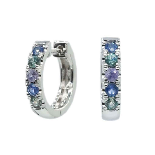 Sapphire Reversible Hoops