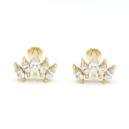 Marquise Cluster Studs