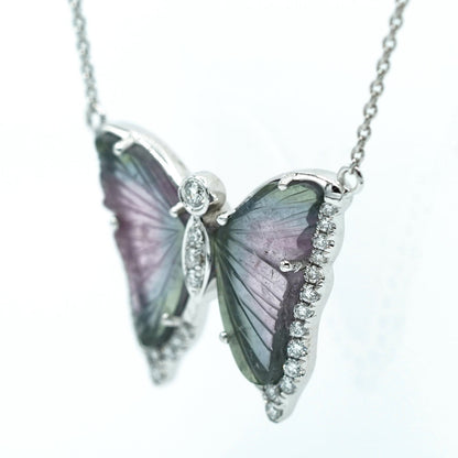 Tourmaline Butterfly Necklace