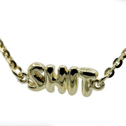 Puffy letter bracelet