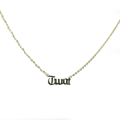 Gothic 'tw/at' necklace