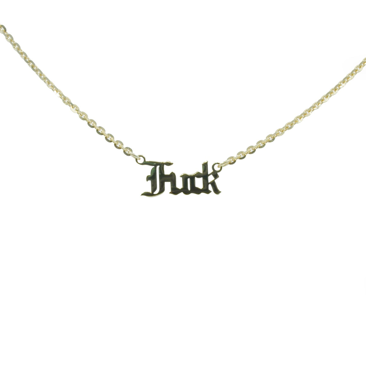 Gothic 'fu/ck' necklace