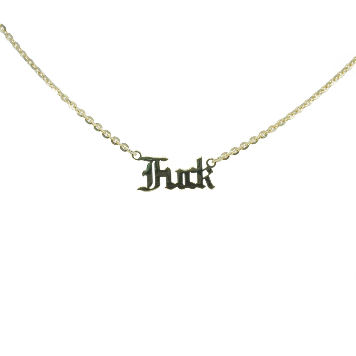 Gothic 'fu/ck' necklace