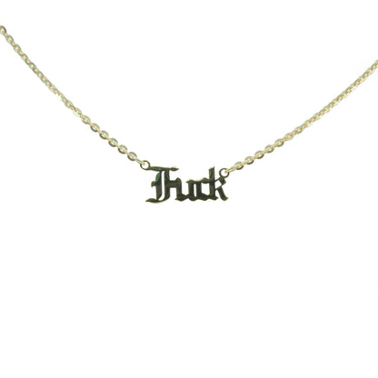 Gothic 'fu/ck' necklace