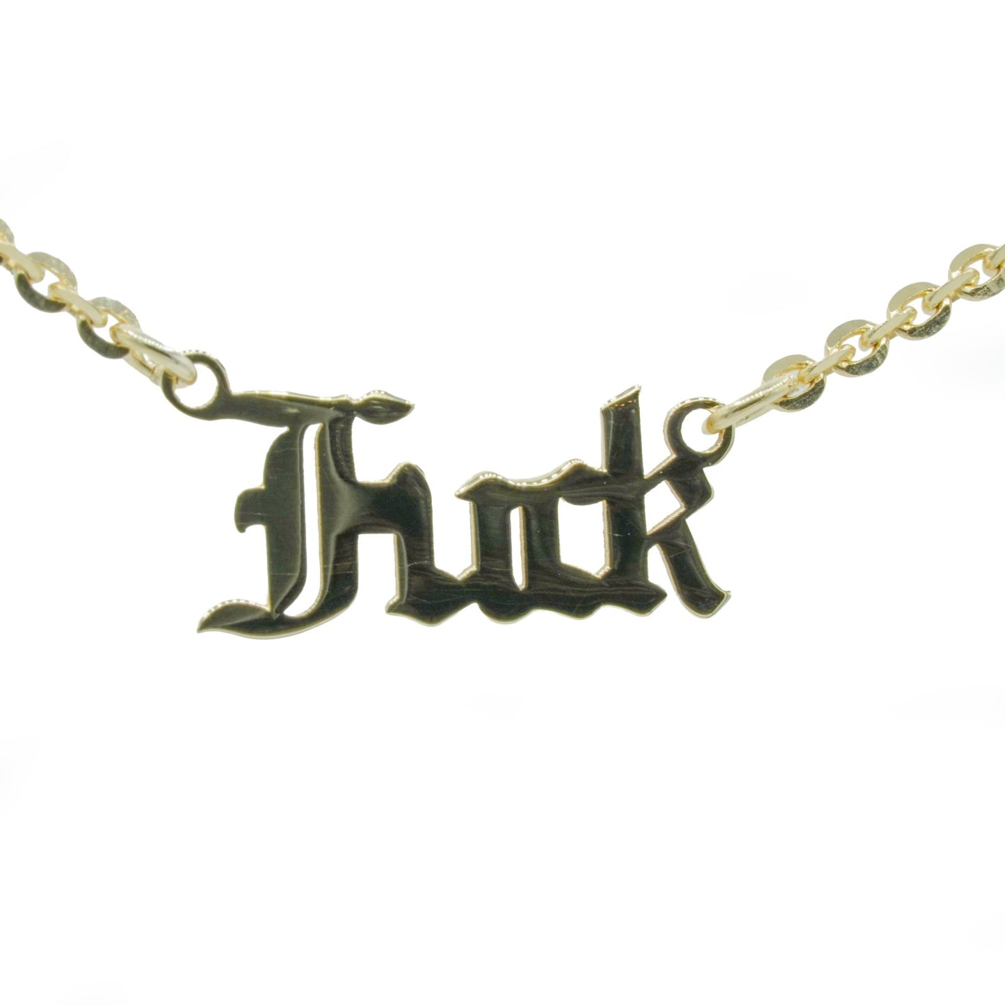 Gothic 'fu/ck' necklace