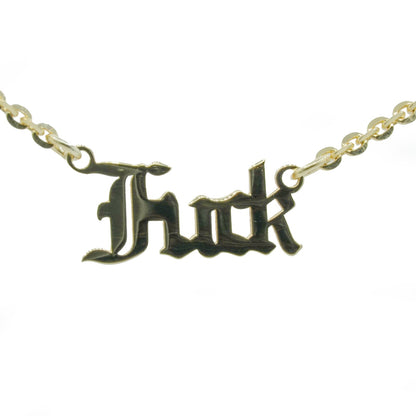 Gothic 'fu/ck' necklace