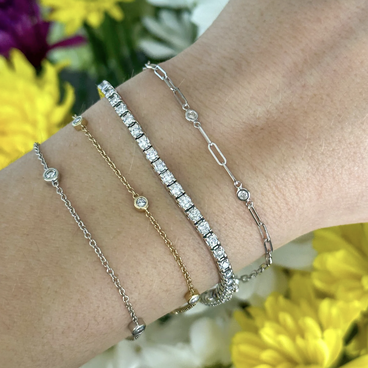 Lab Diamond Tennis Bracelet