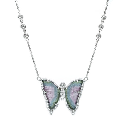 Tourmaline Butterfly Necklace