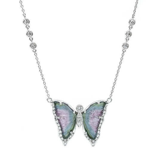 Tourmaline Butterfly Necklace