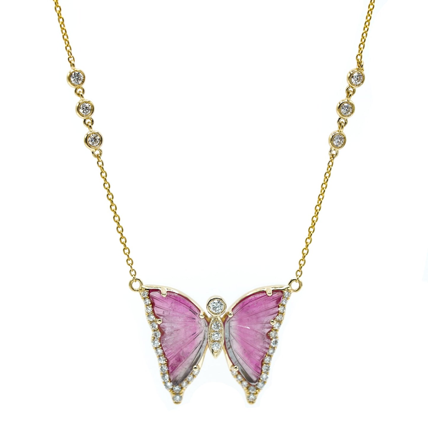 Tourmaline Butterfly Necklace