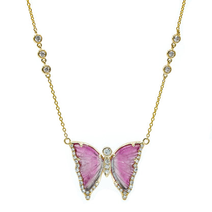 Tourmaline Butterfly Necklace