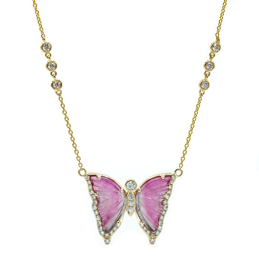 Tourmaline Butterfly Necklace