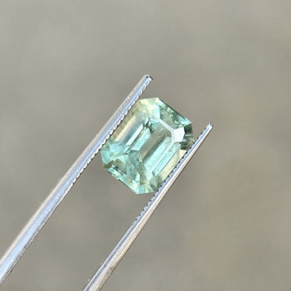 Emerald Cut Green Sapphire: 3.29 CT