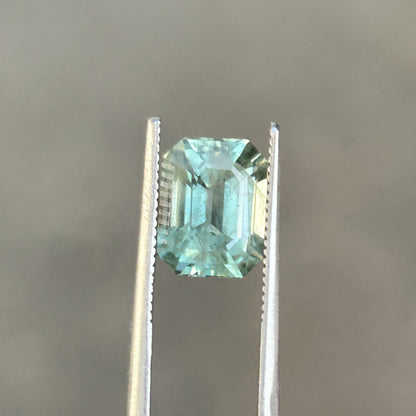 Emerald Cut Green Sapphire: 3.29 CT