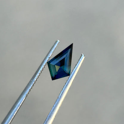 Kite Shape Teal Sapphire: 0.54 CT