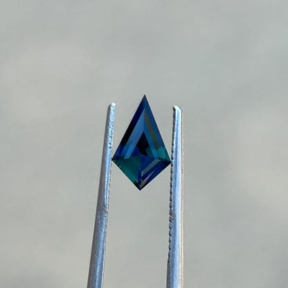 Kite Shape Teal Sapphire: 0.54 CT